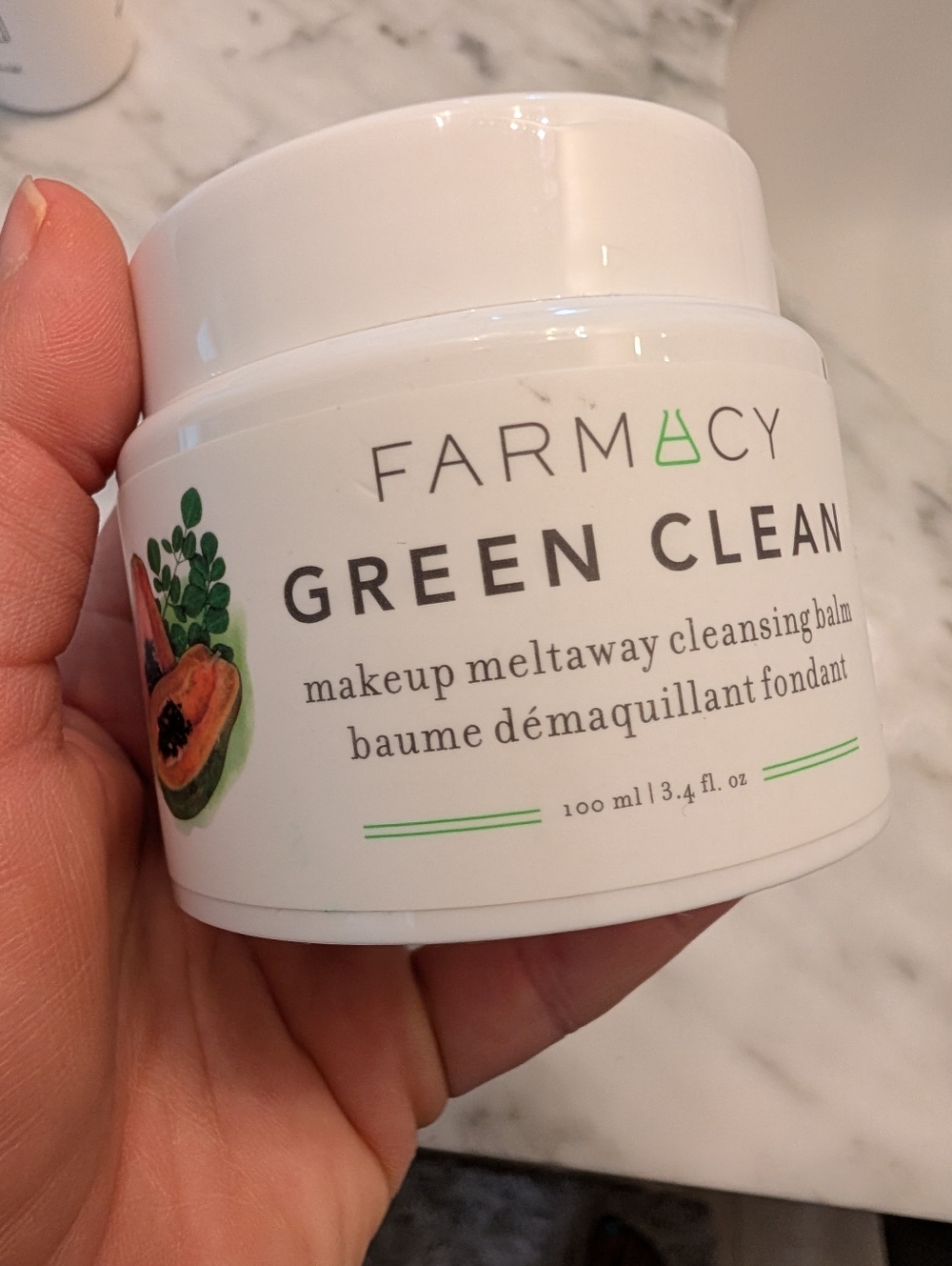 Farmacy Green Clean Makeup Melt Away Cleansing Balm 3.4 Fl Oz New No Box